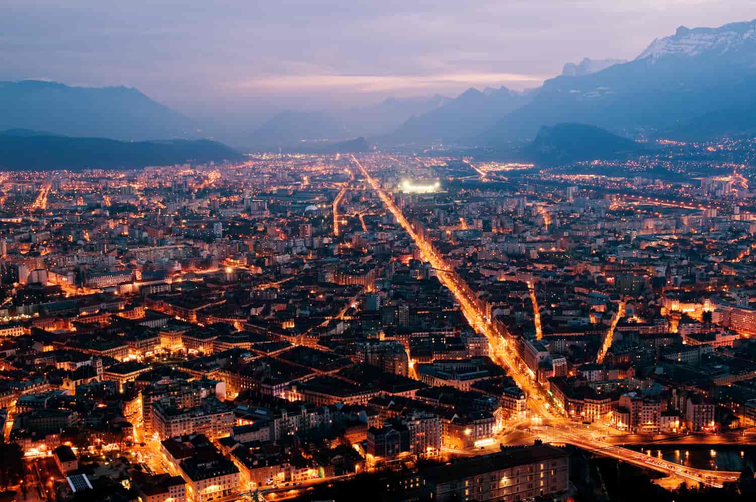 Grenoble vue de nuit