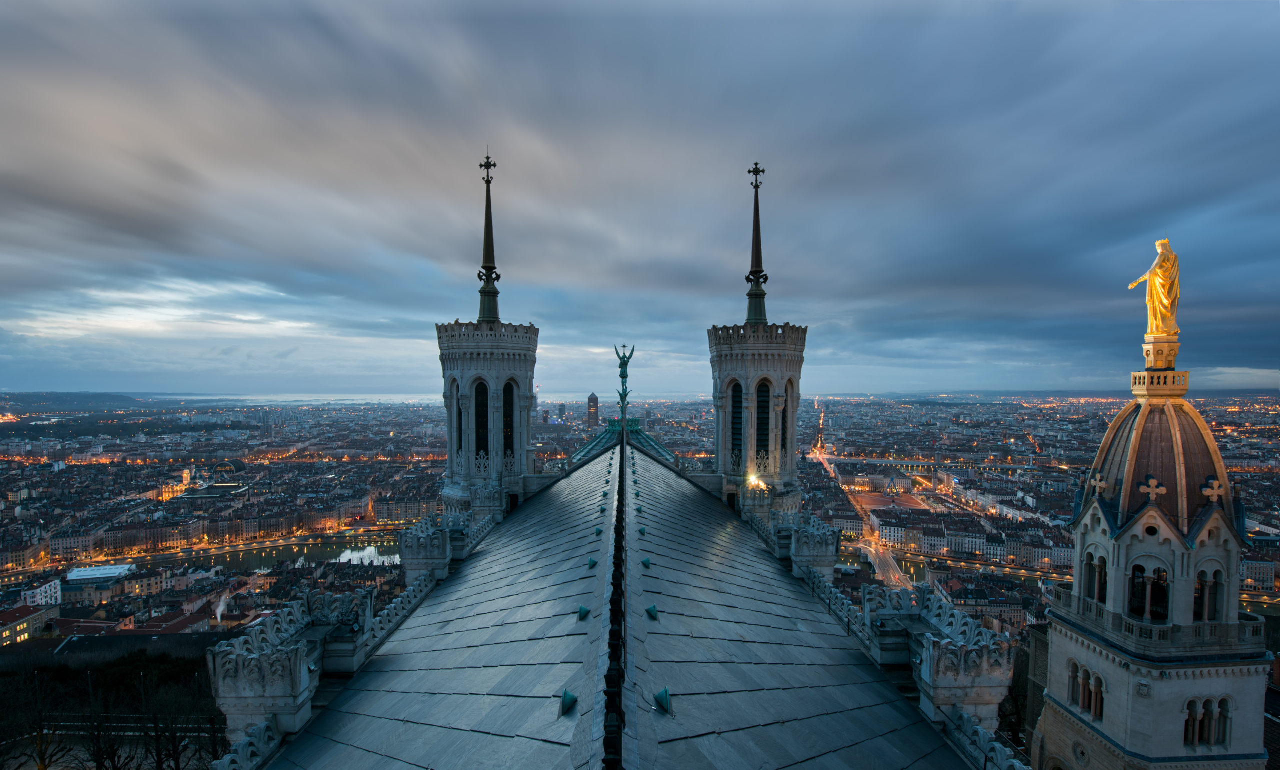 Vue de Lyobn deouis Notre dame de la Fourvière