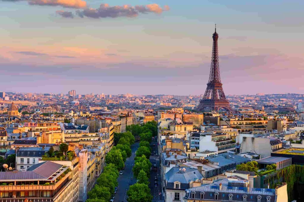 Vue sur la Tour Eiffel de Paris